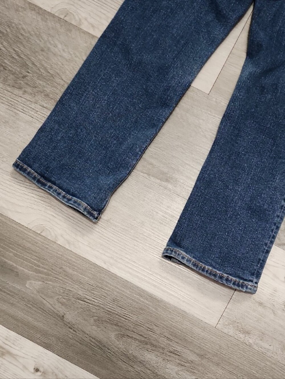 Old Navy Flex Dark Blue Wash Straight Leg Jeans Boys 5 Regular Snap Zip Closure - Picture 9 of 11